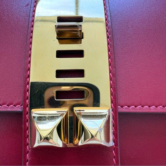 NEW!!! Hermès Hermes Red Medor Leather Clutch Bag Authentic Retail 8500$ - Picture 3 of 9
